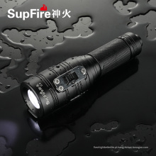 Lanterna de mergulho profissional Supfire subaquática impermeável IP68 lanterna de mergulho LED lanterna subaquática mais de 200m